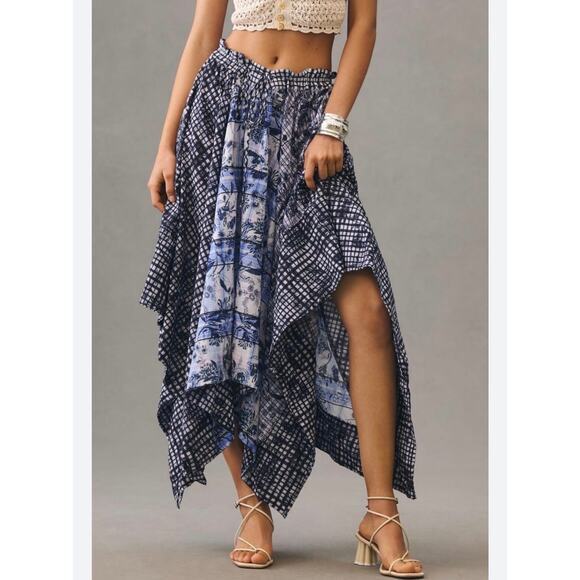 Anthropologie pilcro Dresses & Skirts - Anthropologie pilcro Linen blend asymmetrical maxi skirt small